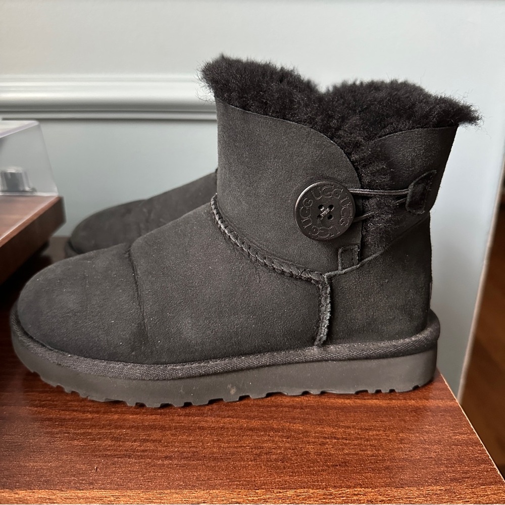 Ugg Mini Bailey Button Boot In Black - image 3